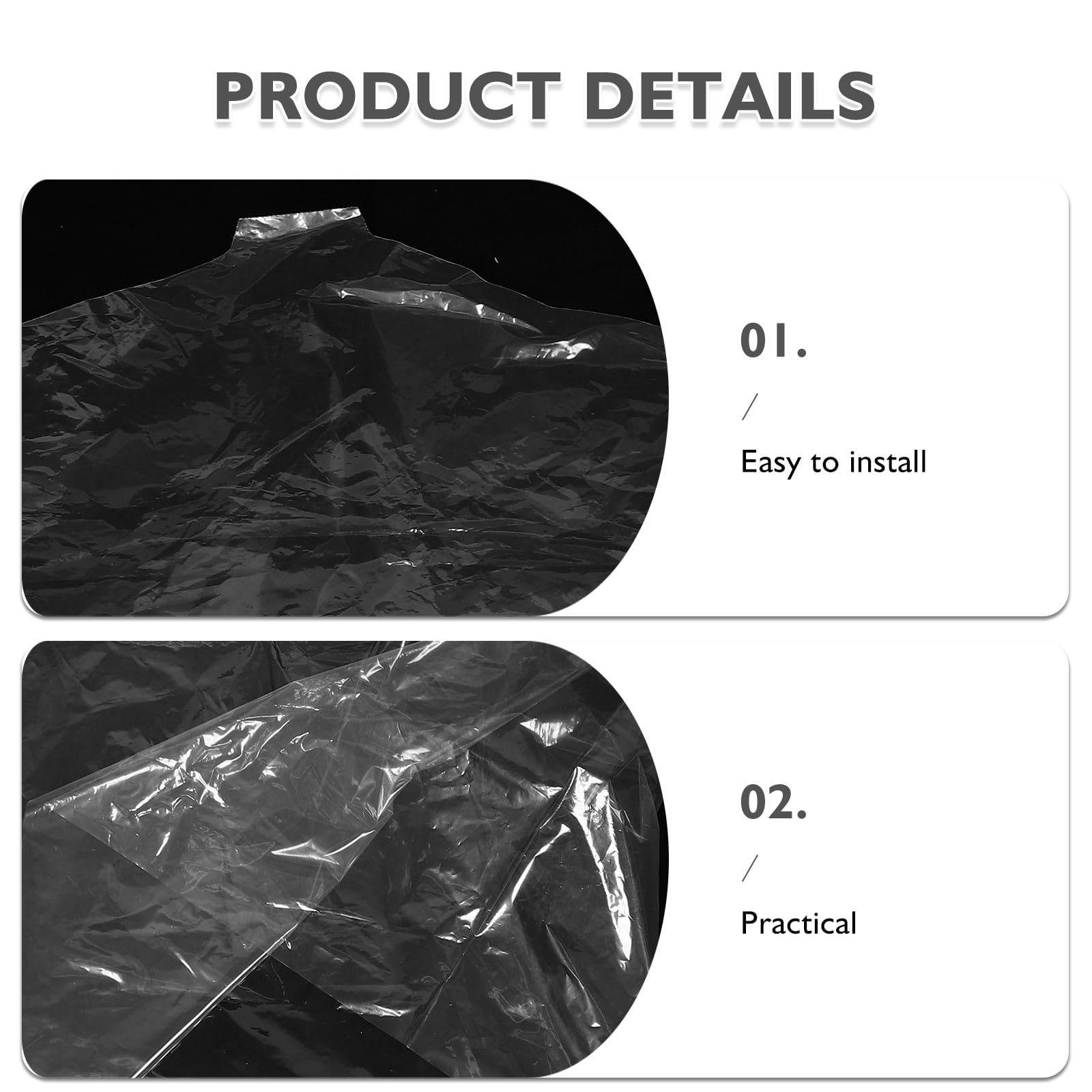 20 Unidades Funda Protectora para Ropa Antidespolvo de Plástico Transparente, Prevención de Colapso en Hombros, Ahorro de Espacio para Vestido y Pantalón en Armario o Viaje
