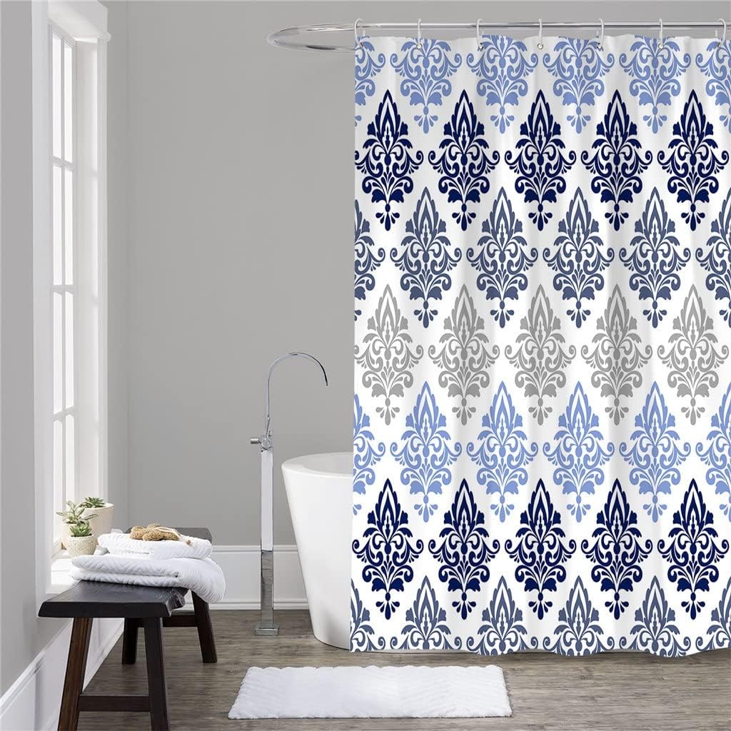 Pattern Gradient Shower Curtains Waterproof Polyester Bath Curtain Bathroom Decor