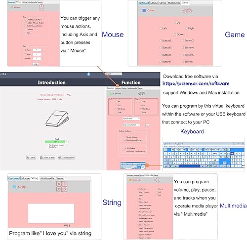 Miniatura 4 de iKKEGOL Pedal USB óptico digital actualizado 2023, control de juego con interruptor de pie único, teclado de mouse con interruptor de pie
