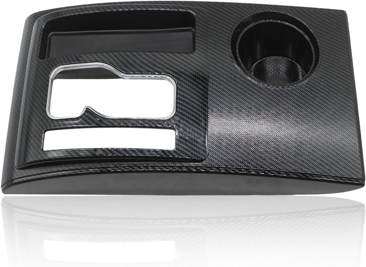 Center Console Shifter Bezel Shift Panel Cover Cup Holder Trim Compatible with Tacoma 2005-2015 Car-Bon Fiber Color