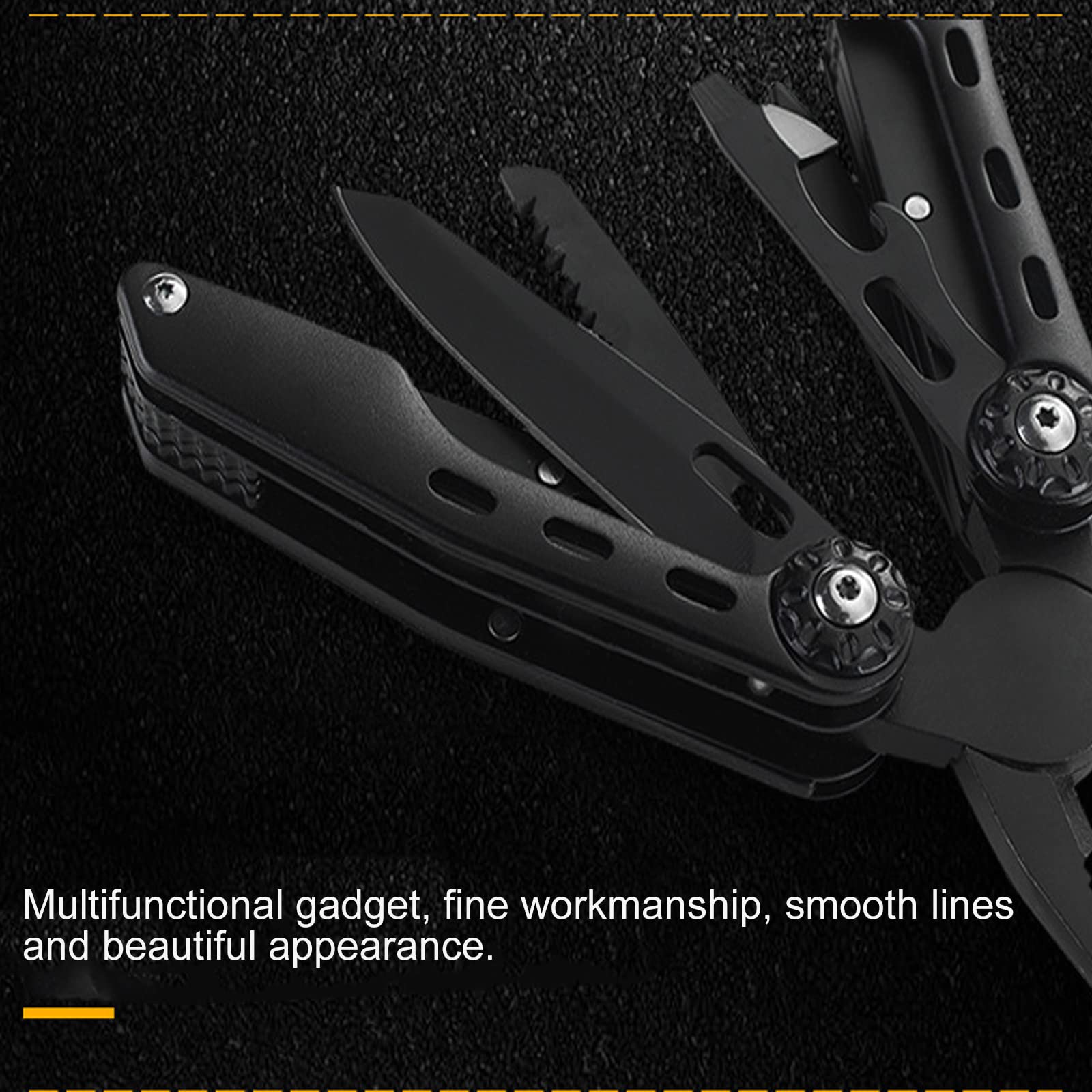 11 En 1 Multitools Multifonction Outil En Acier Inoxydable Couteau Pliant Pince Avec Sac En Tissu Oxford Pour Extérieur,Survie,Camping, Randonnée,Réparation Simple