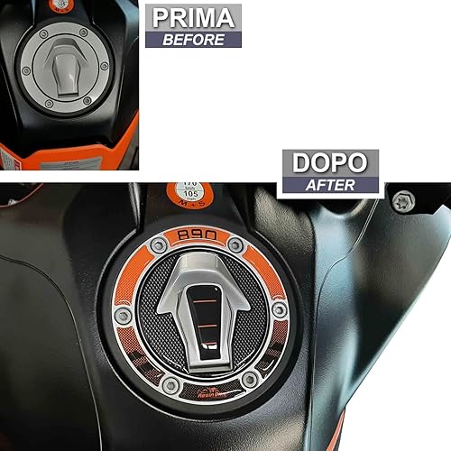 Miniatura 8 de Motorcycle 3D Stickers Compatible with KTM 890 Adventure-R 2021. Side Motorcycle Protections from Impact and Scratches. Pair of Resin Stickers -