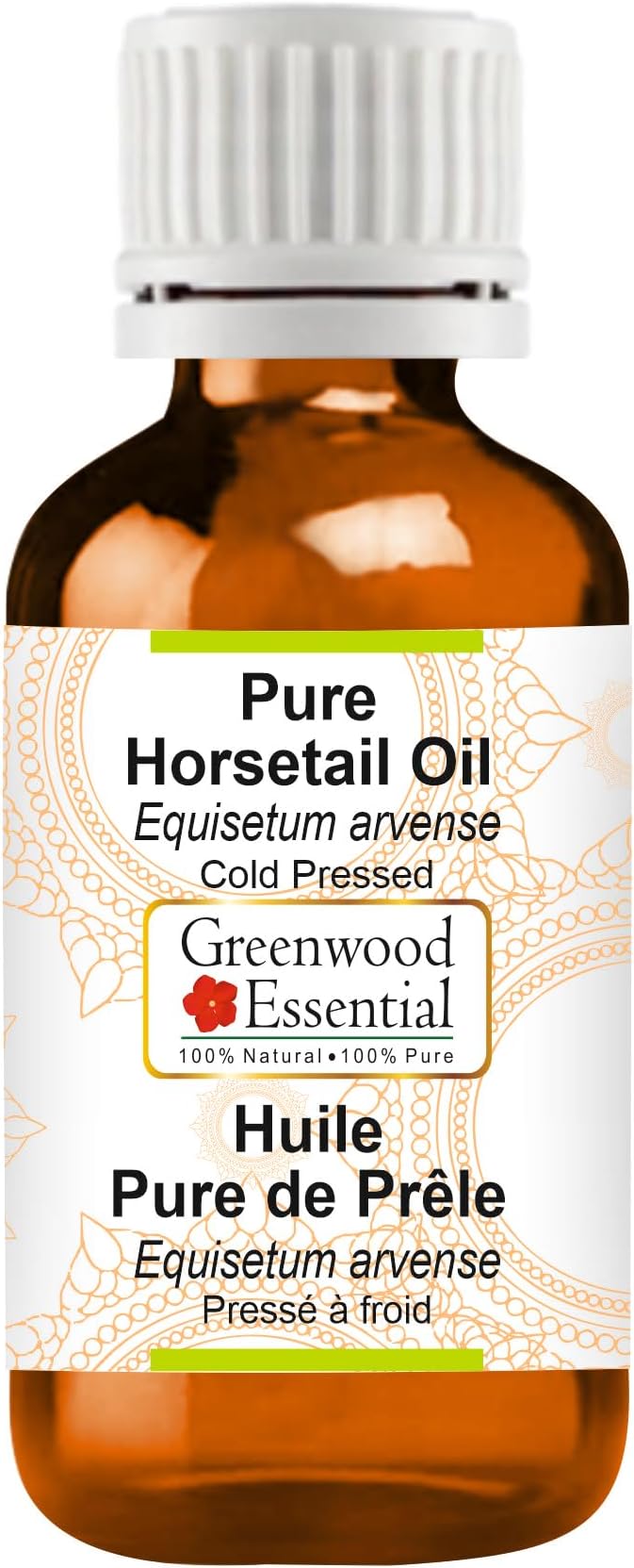 Greenwood Essential Pure Horsetail Oil (Equisetum arvense) Cold Pressed 10ml (0.33 oz)
