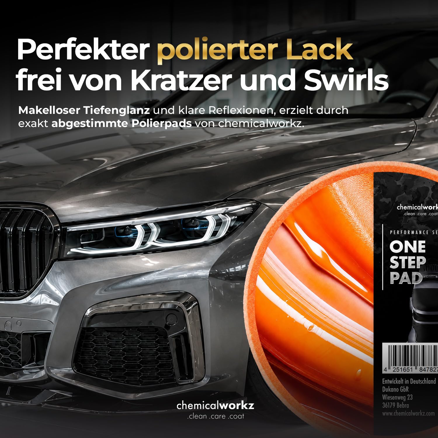 Chemicalworkz Performance Pads 125mm Promotion Box Polierpad Set – Premium Polierschwämme | Autopolitur, Kratzerentfernung, Lackkorrektur & Glanz für Exzenter und Rotationspoliermaschinen | 6-teilig