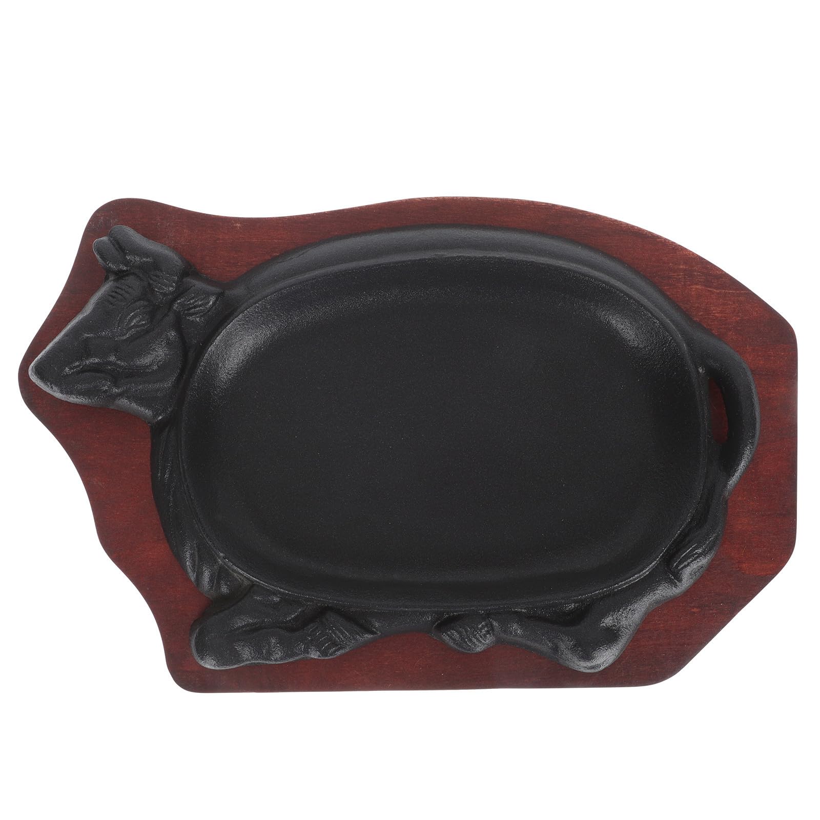 Piastra per Grigliare in Ghisa Base Protettiva, Antiaderente, 21X14 CM, Consigliata per Grigliate di Carne e Pesce in Famiglia