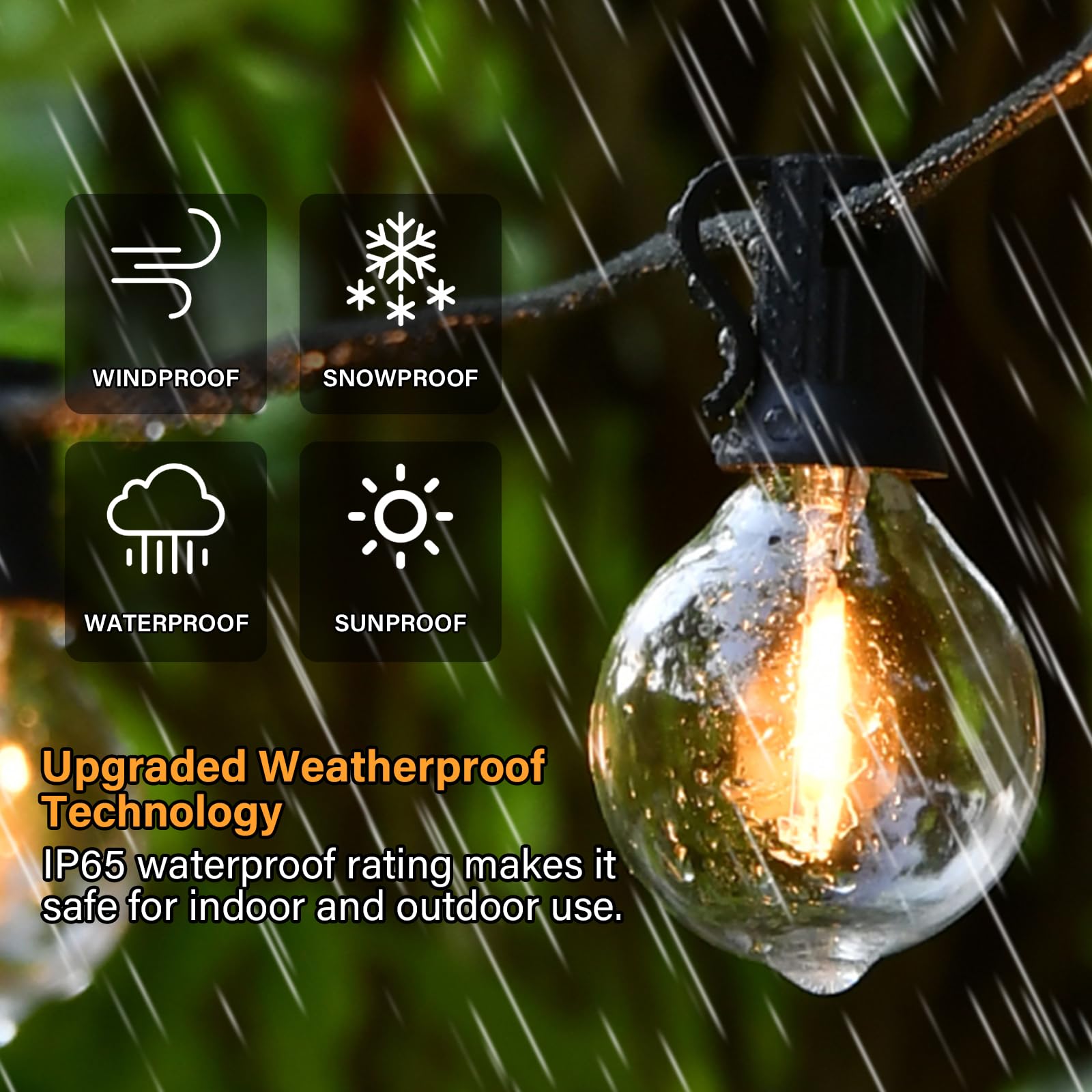 EUJAM Catena Luminosa Esterno,10M Luci da Esterno Giardino con 15+1 LED 0.6W Catene Lampadine 2700K Bianco Catena LED Luci da Esterno IP65 Impermeabile per Terrazzo Barbecue, Partito Festa Matrimonio