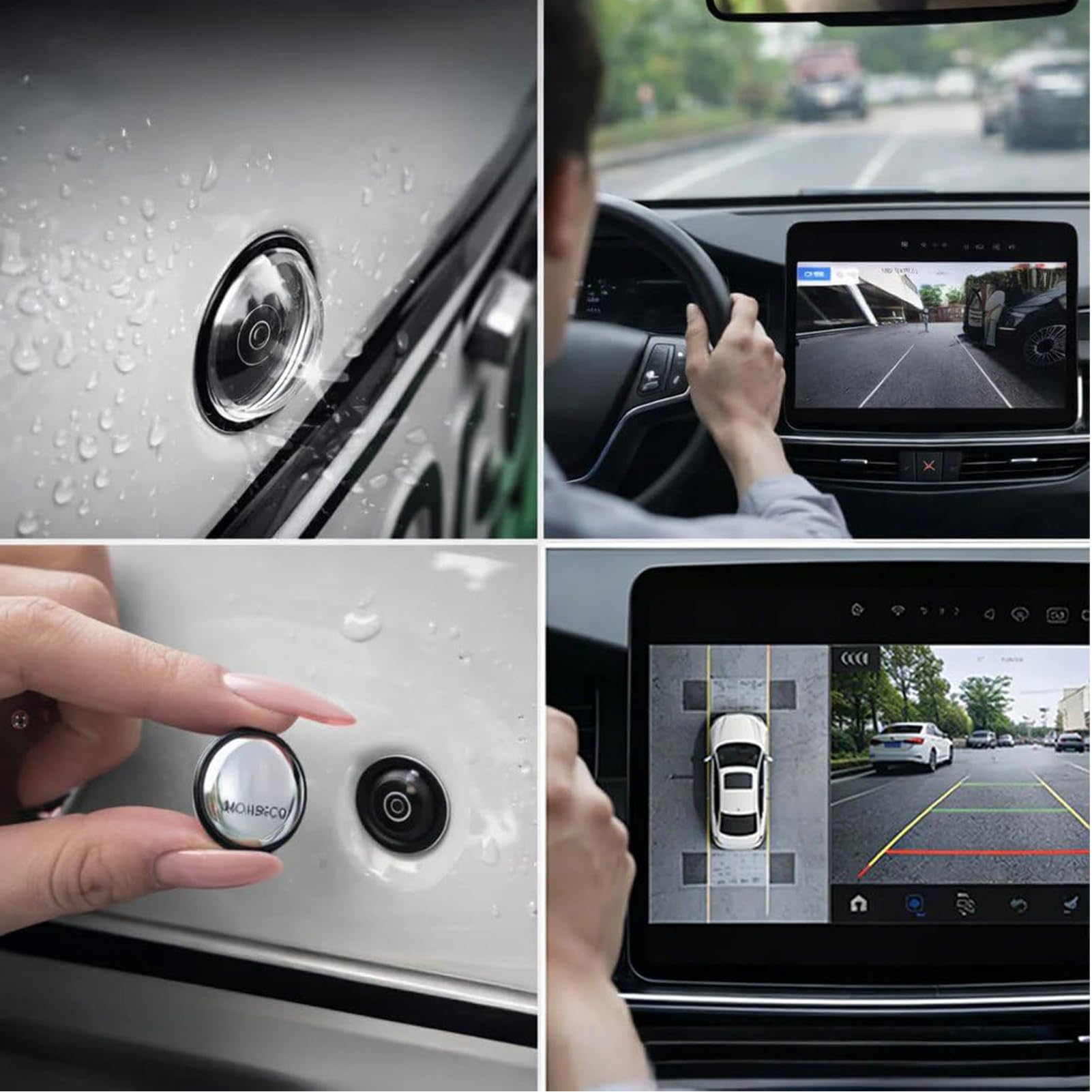 Set Da 2 Protezioni per Di Telecamere per Auto, Adesivi Protettivi per TelecamereRetromarcia, Coperture Impermeabili Trasparenti Ad Alta Trasparenza per Telecamere per Auto Camion Suv