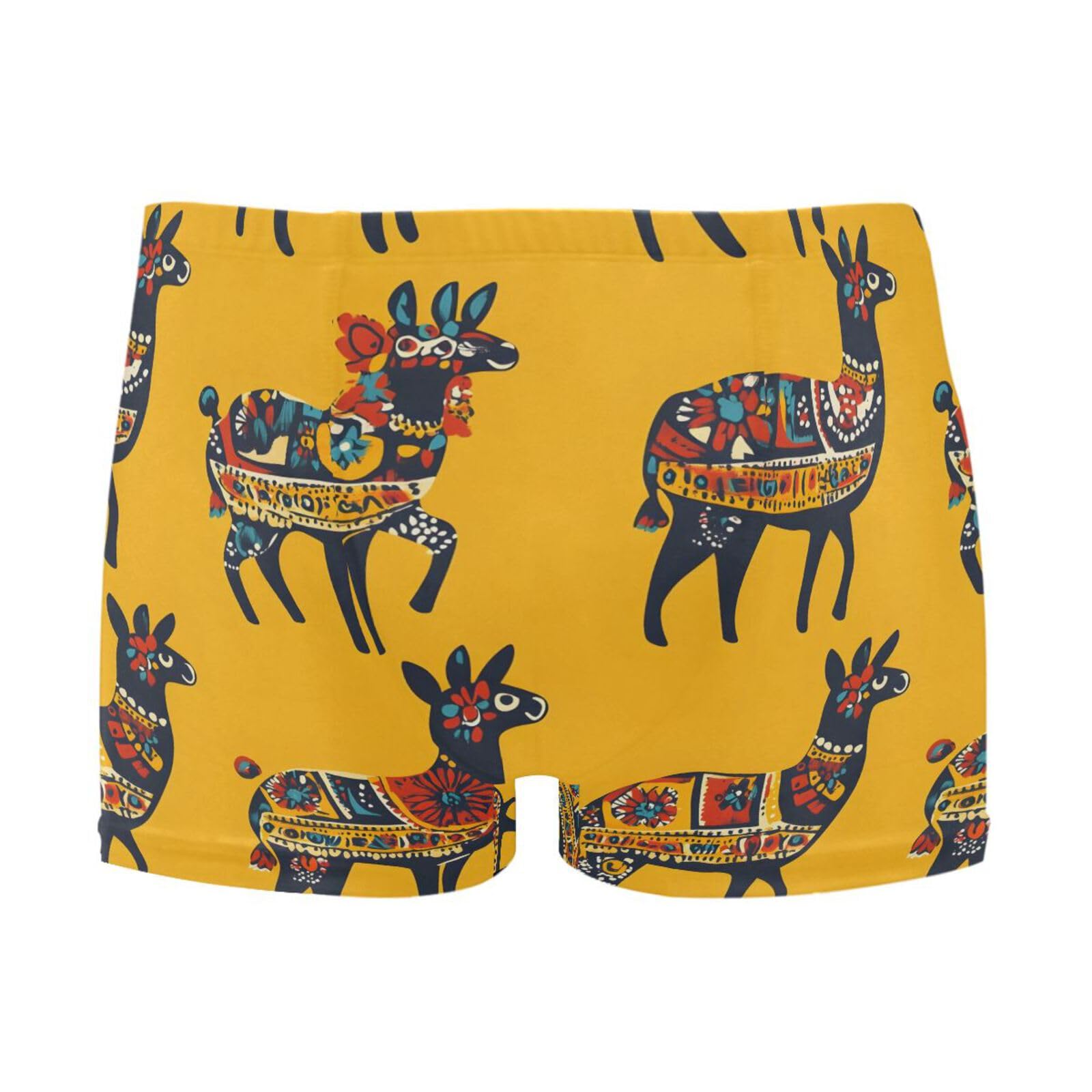 UMIRIKO Men's Swim Briefs Cute Alpaca Swimsuit Swimwear Swim Trunk Square Leg for Men 3XL 202c0029