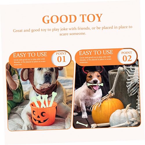 Miniatura 7 de Abaodam 240 pcs Halloween Bones Halloween Skeleton Ghost Decor Plastic Skeleton Dinosaur Skeleton Decor Crazy Bones Skeleton Halloween Human