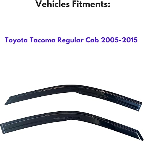 Miniatura 600 de KPY Moldura deflectora de viento con protección contra la lluvia compatible con Mazda CX-3 2016-2021 (CX3), 4 unidades, para ventana lateral