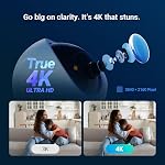 EZVIZ 4K Pan caméra intérieure de sécurité & Tilt, vision nocturne couleur, WDR, Suivi et patrouille automatique, détection intelligente de l'homme/du petit, 2-Way Appel avec Touch Button, 2.4G & 5G Connexion à deux bandes H6c G1 4K