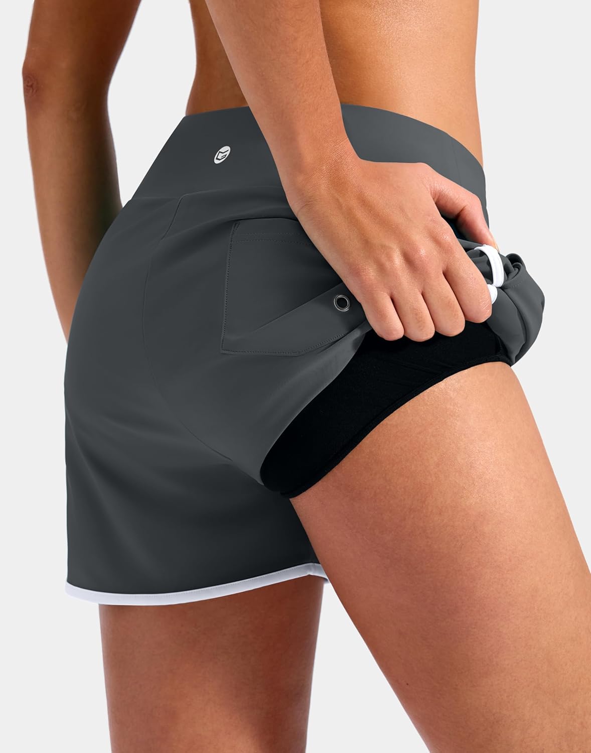 G Gradual 3" Women's Swim Shorts 3 Pockets High Waisted Board Shorts Tummy Control Swimsuit Bottoms with Liner Beach Water - Image 4