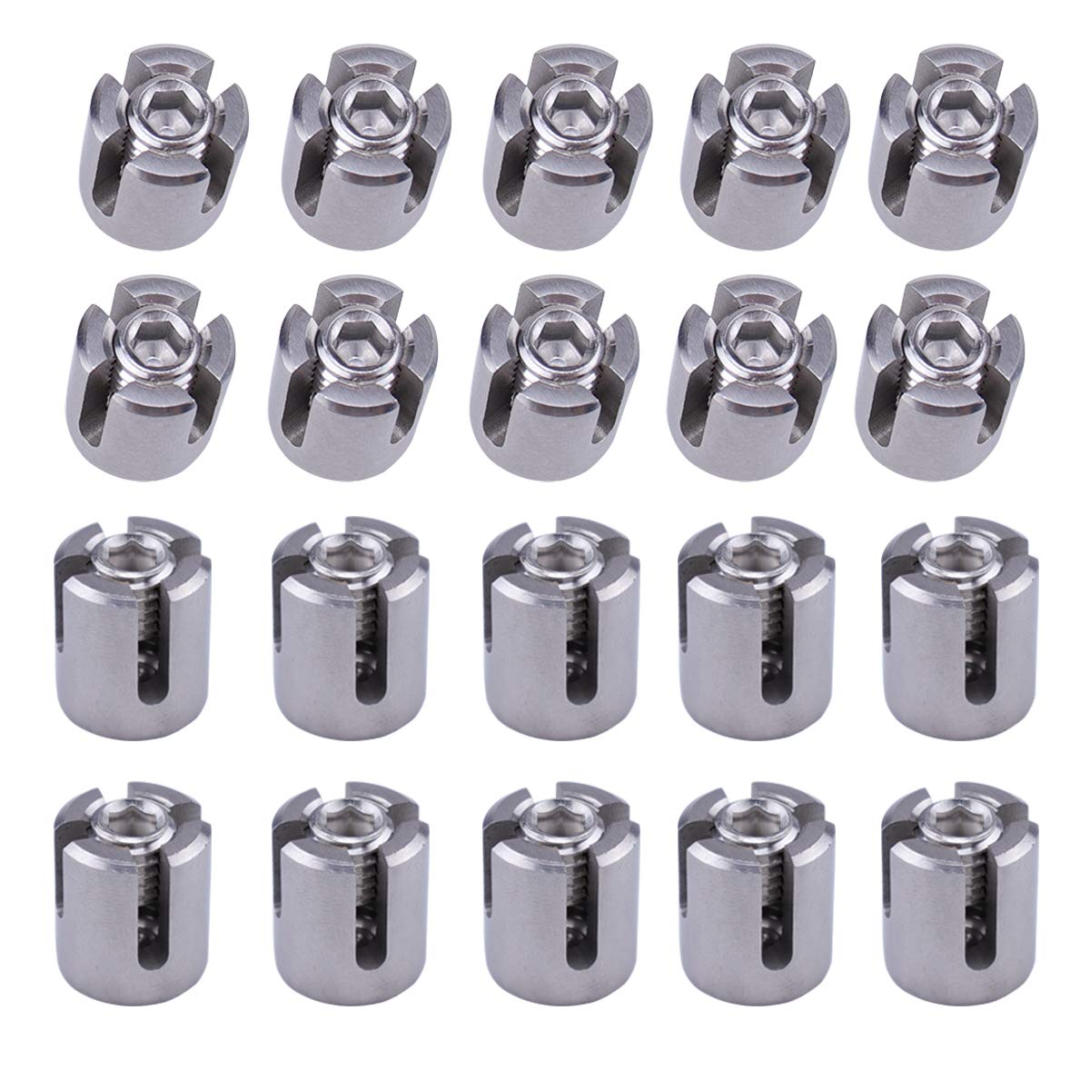 Stainless Steel Cable Railing Cross Cable Clamps For 90 Degree 1/8 - View #6