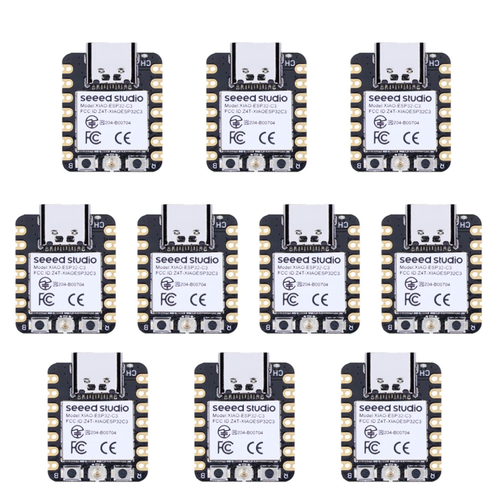 MiiElAOD Seeed Studio XIAO ESP32C3,Tiny MCU Board with Wi-Fi and BLE for IoT Controlling Scenarios (10pcs)