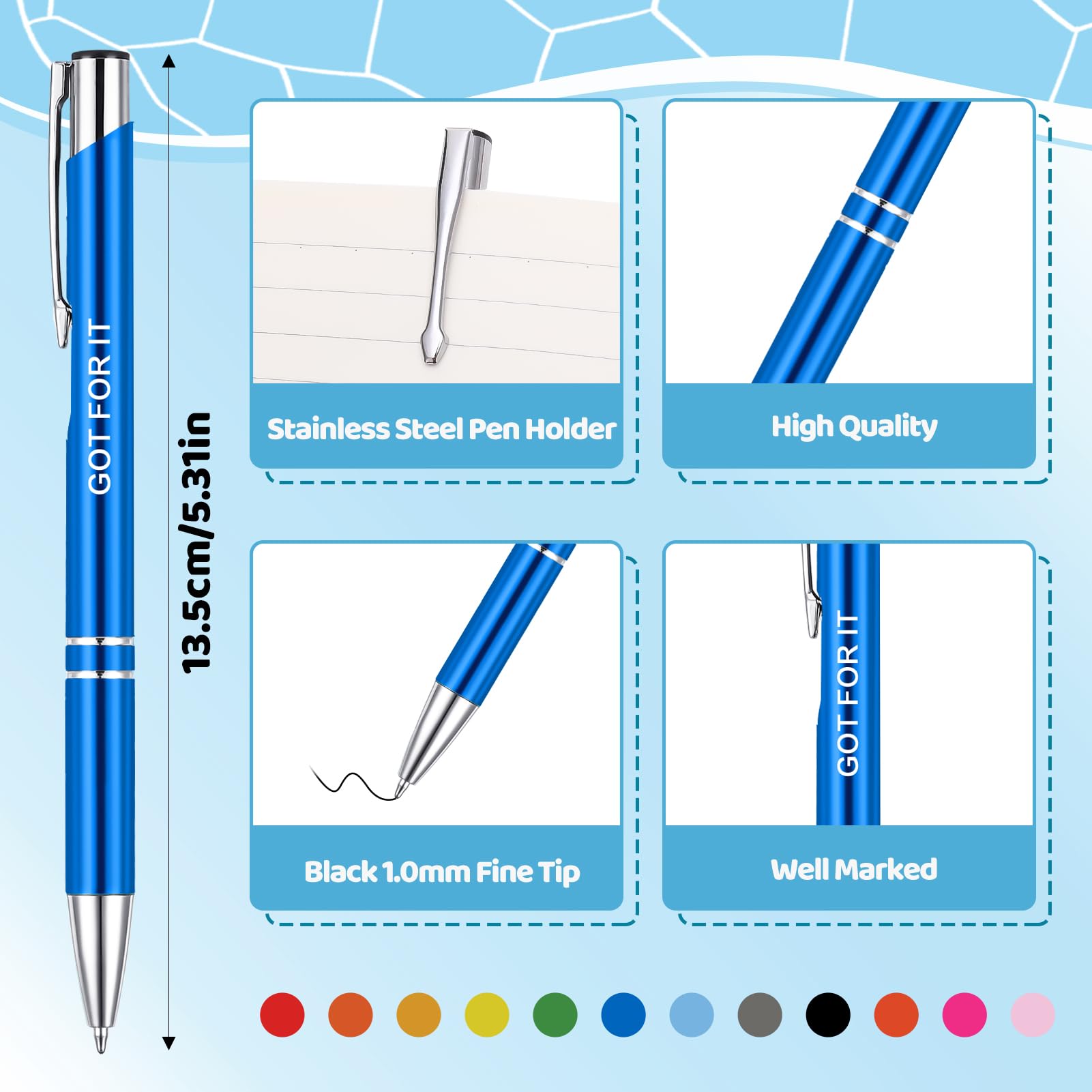 ViEinkaufen 12 Pcs Inspirational Ballpoint Pen - Image 2