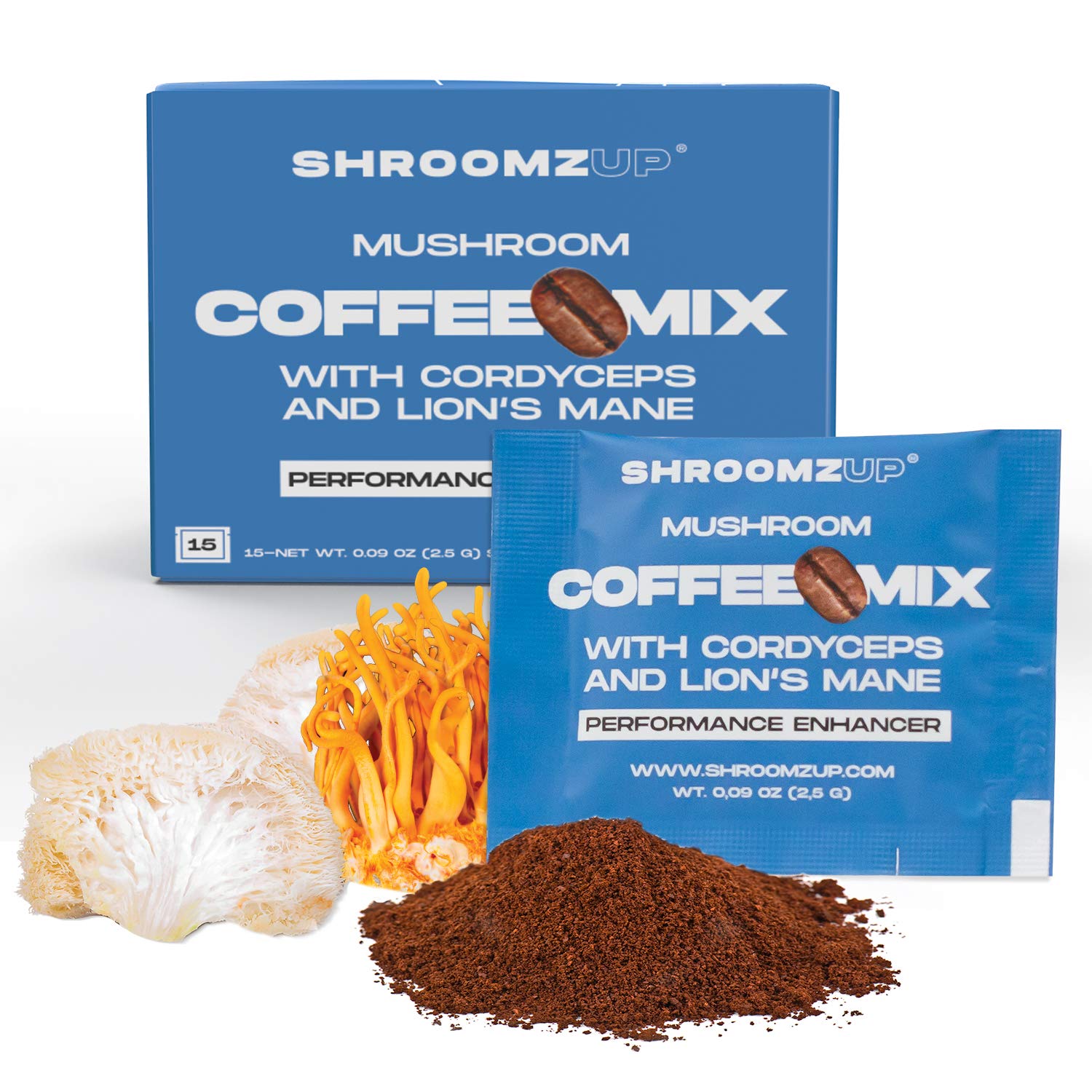 Buy ShroomzUp Instant Mushroom Coffee Mix With Cordyceps & Lion's Mane