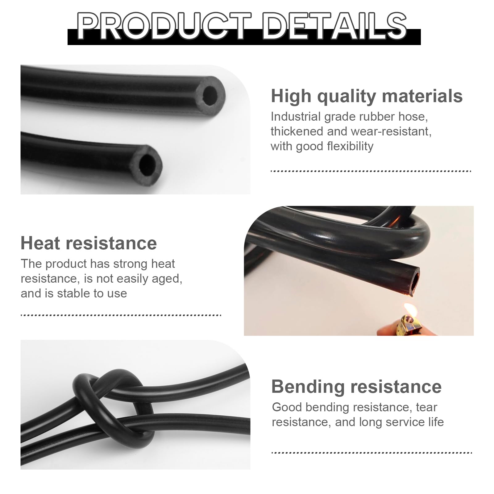 Manguera De Vacío De Silicona 4mm X 5m (ID 4mm, OD 8mm): Resistente De -40°C A 180°C Para Coches Y Acuarios