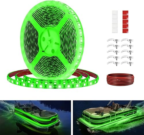 Vista 14 de Tiras de luces LED para pontón, luces LED marinas impermeables de 12V 5M/16.4FT para interior de barco, luz de cubierta de barco para pesca