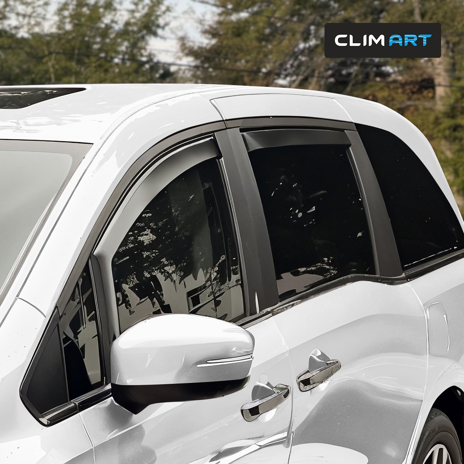 CLIM ART in-Channel Incredibly Durable Rain Guards for Honda Odyssey 2018-2026, Original Window Deflectors, Vent Window Visors, Vent Deflector, 4 pcs. - 618254