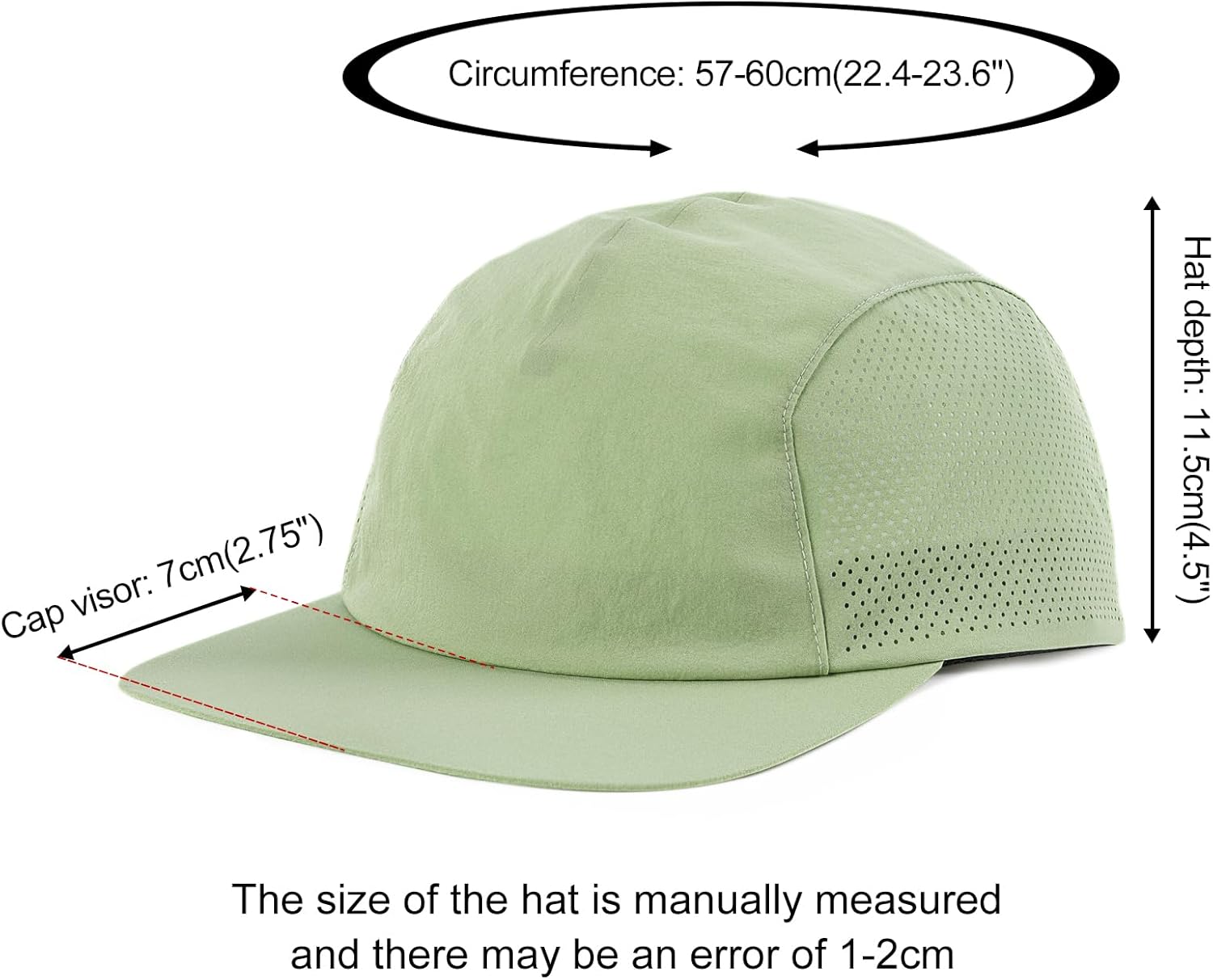 VOBOOM Unstructured Baseball Cap Flat Brim Quick Dry Outdoor Sports Hat for Men and Women - Image 6