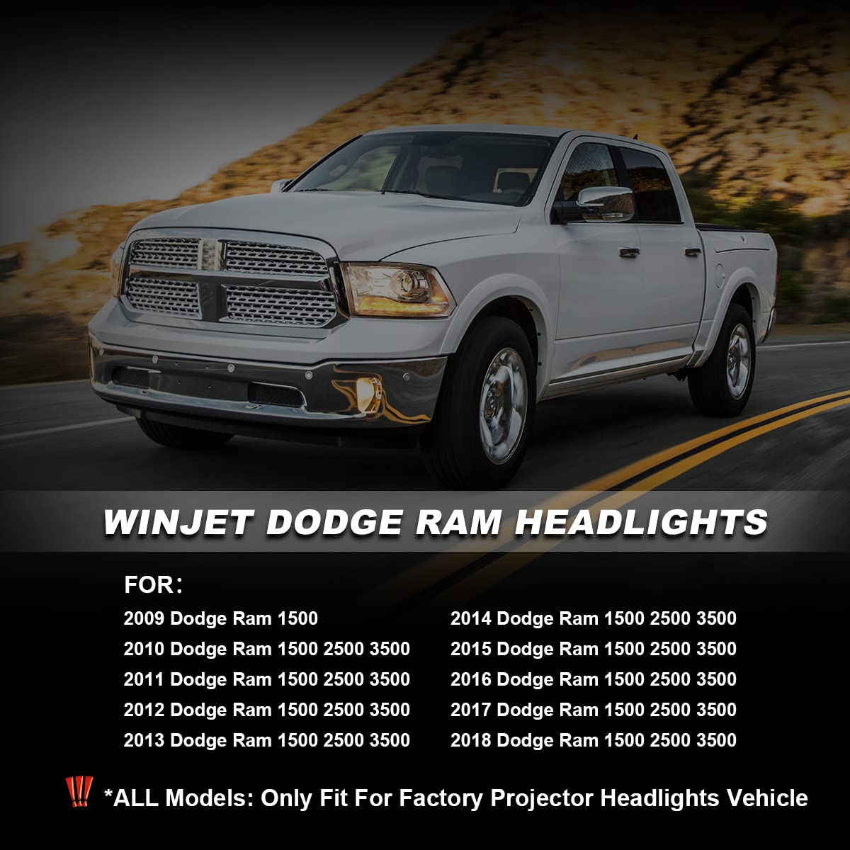 Amazon | Nixon オフロードヘッドライトアセンブリ 2009-2018 Dodge
