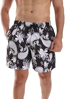 شورت سباحة صيفي للرجال من البوليستر بأستك عند الخصر وايت رابيت