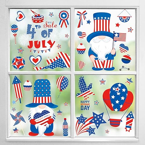 Miniatura 9 de 9 hojas de calcomanías para ventana del día de San Valentín 149 unidades calcomanías románticas de gnomo de San Valentín calcomanías de ventana de