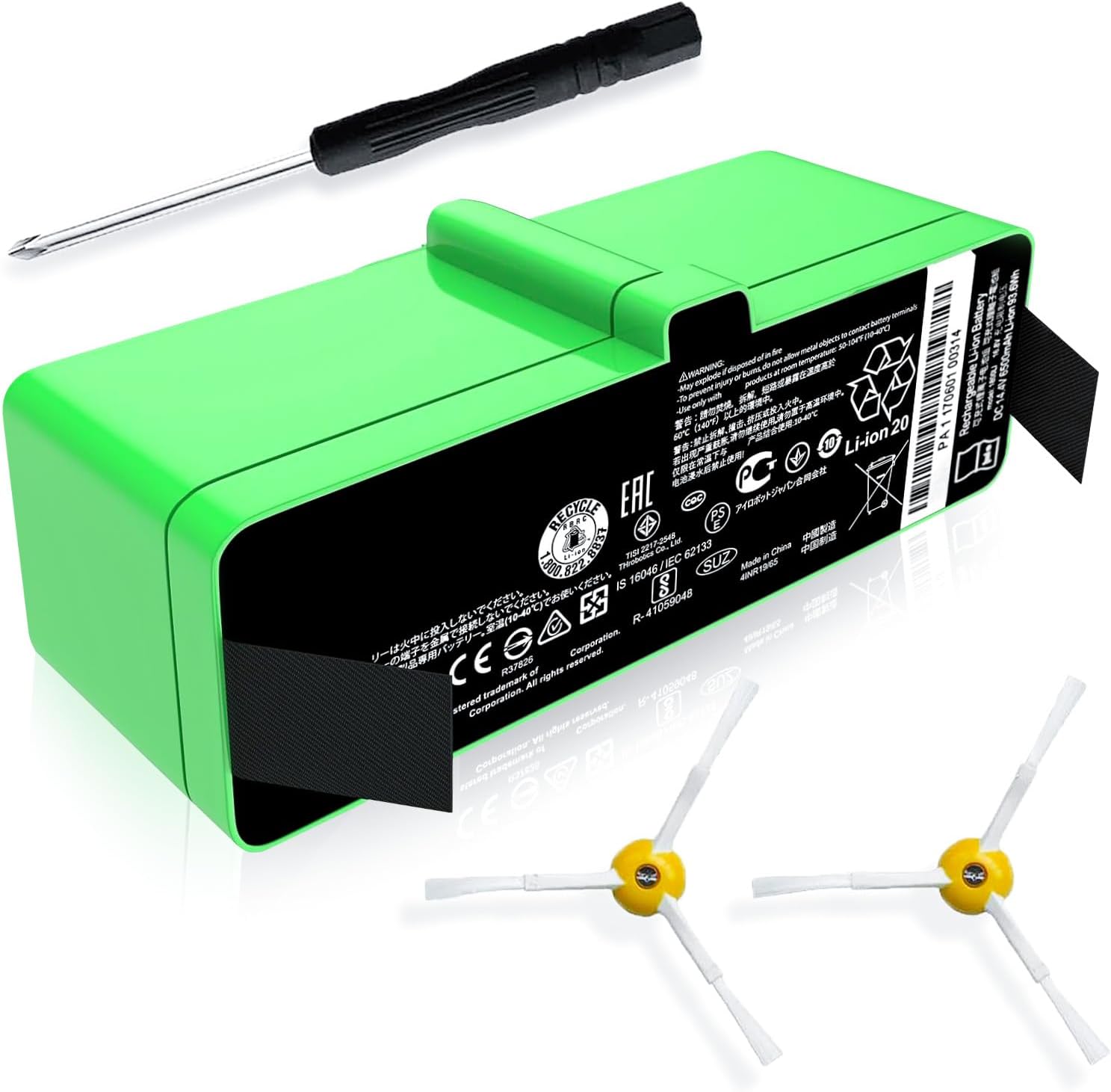 Upgraded 6500mAh 1800Li Battery Replacement for iRobot Roomba 900 800 700 600 500 Series Compatible with Roomba 980 960 981 970 965 801 805 850 860 890 891 895 830 730 735 740 695 690 685 680