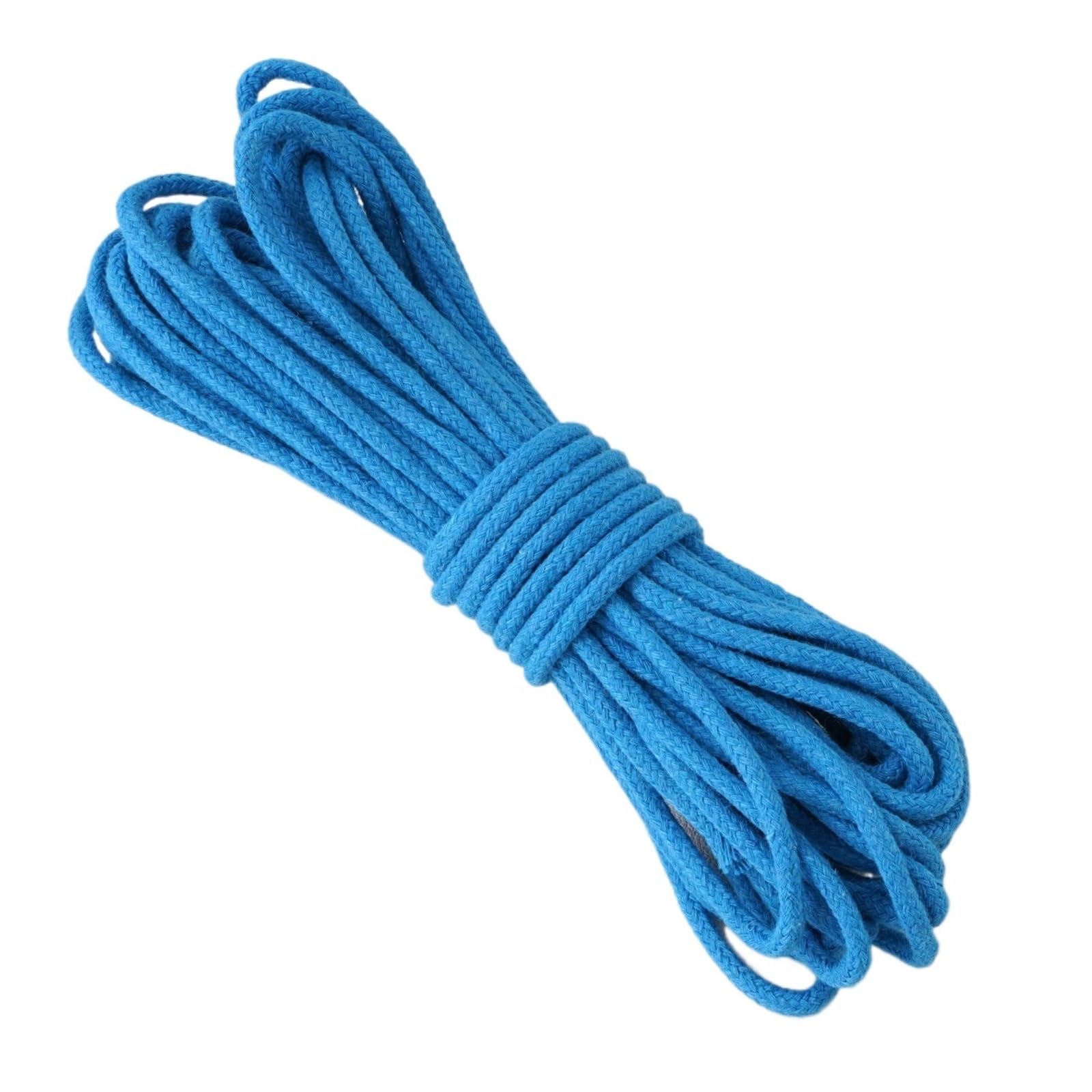 Cotton Macrame Cord 4mm 10m Core Spun Cotton Braided Rope Solid Color for DIY Tapestry Phone Bag Pendant Pet Leash Handcraft Decoration Accessories(Color36)