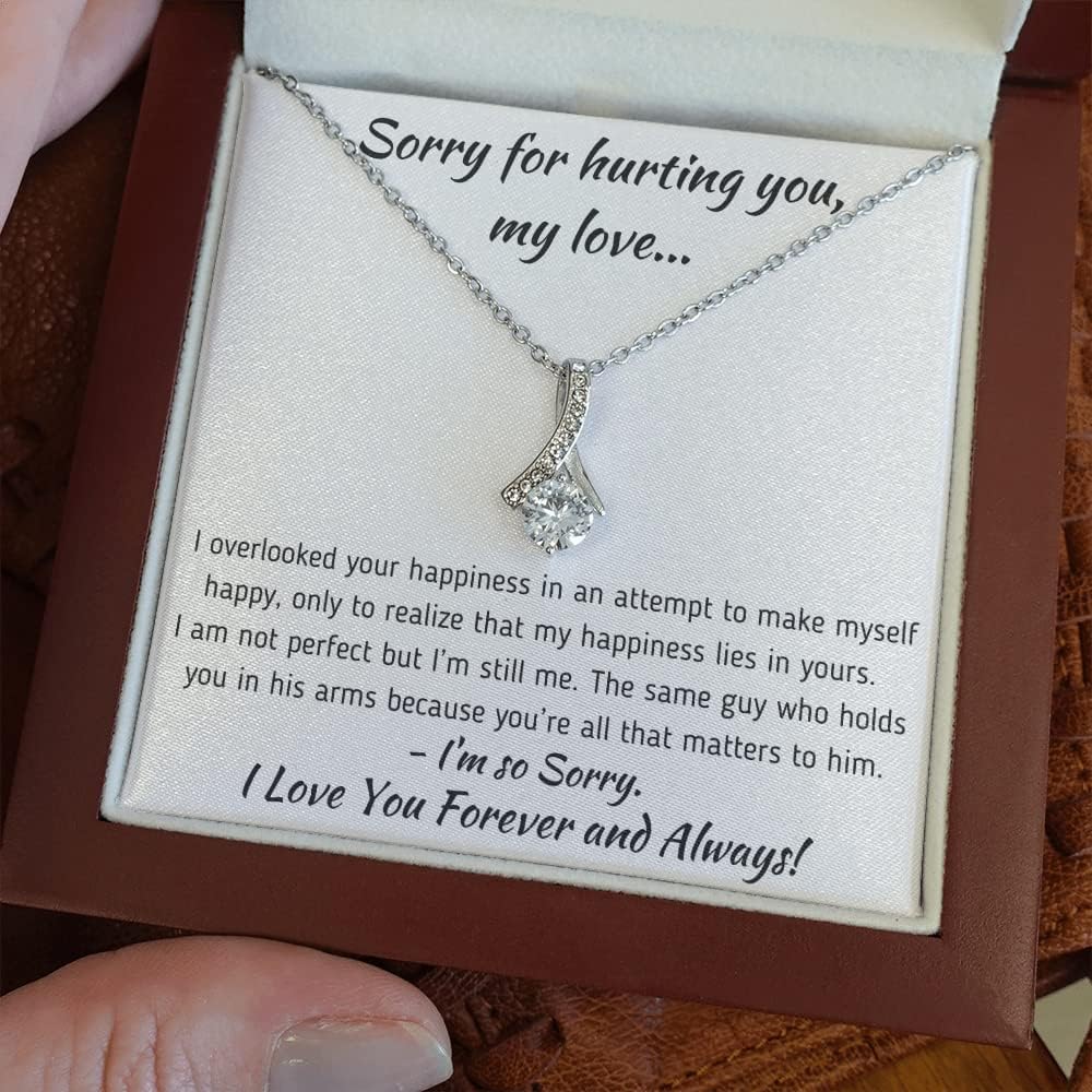 To My Soulmate Necklace Birthday Christmas Jewelry Gifts For My Wife with Message Card Box Personalized Gift Present Pendant for Future Wife Soulmate Girlfriend Love