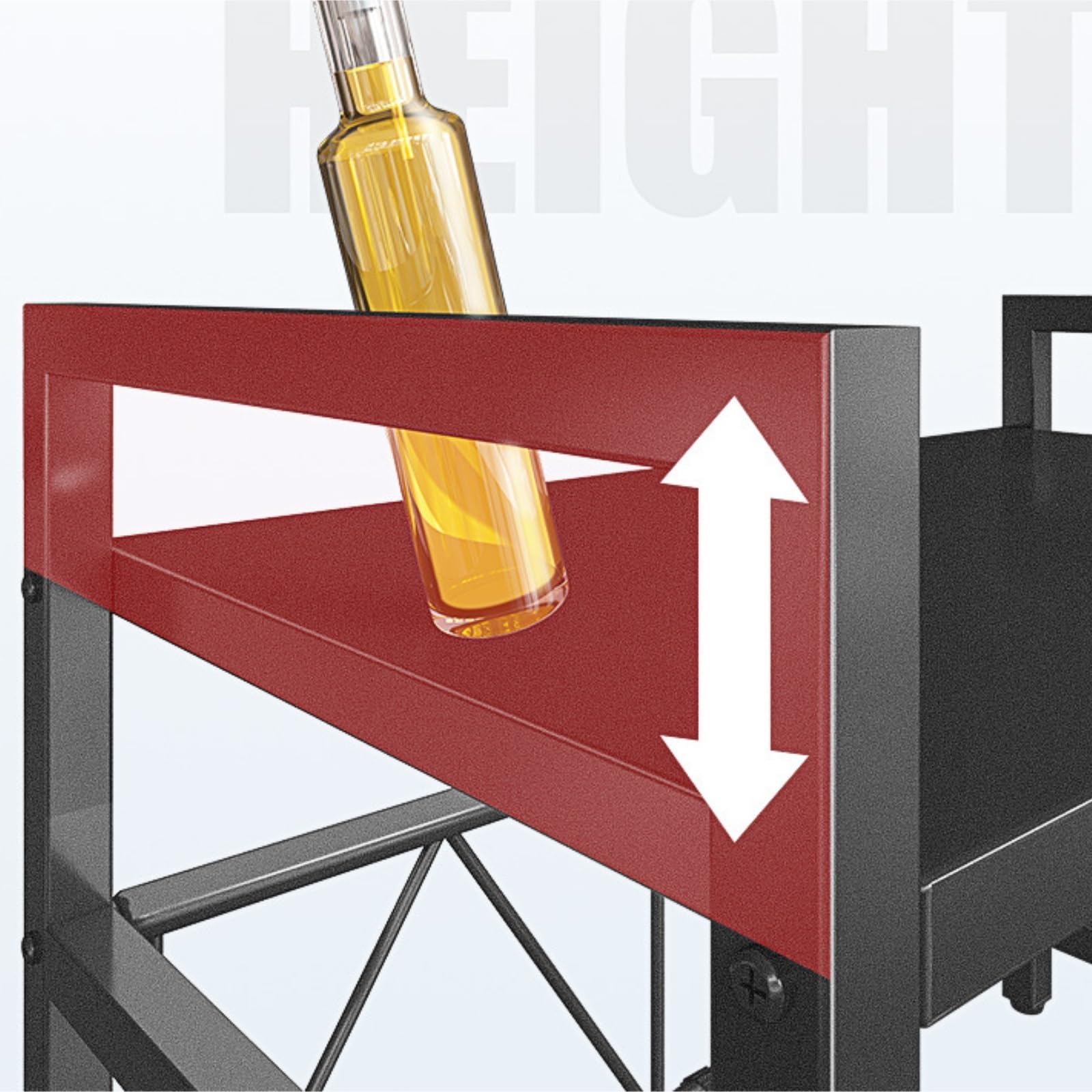 Scaffale da Cucina, Staffa di Stoccaggio for Fornello Riso da Appoggio Tavolo for Forno Domestico A Scomparsa for A Microonde Design Moderno(79cm)