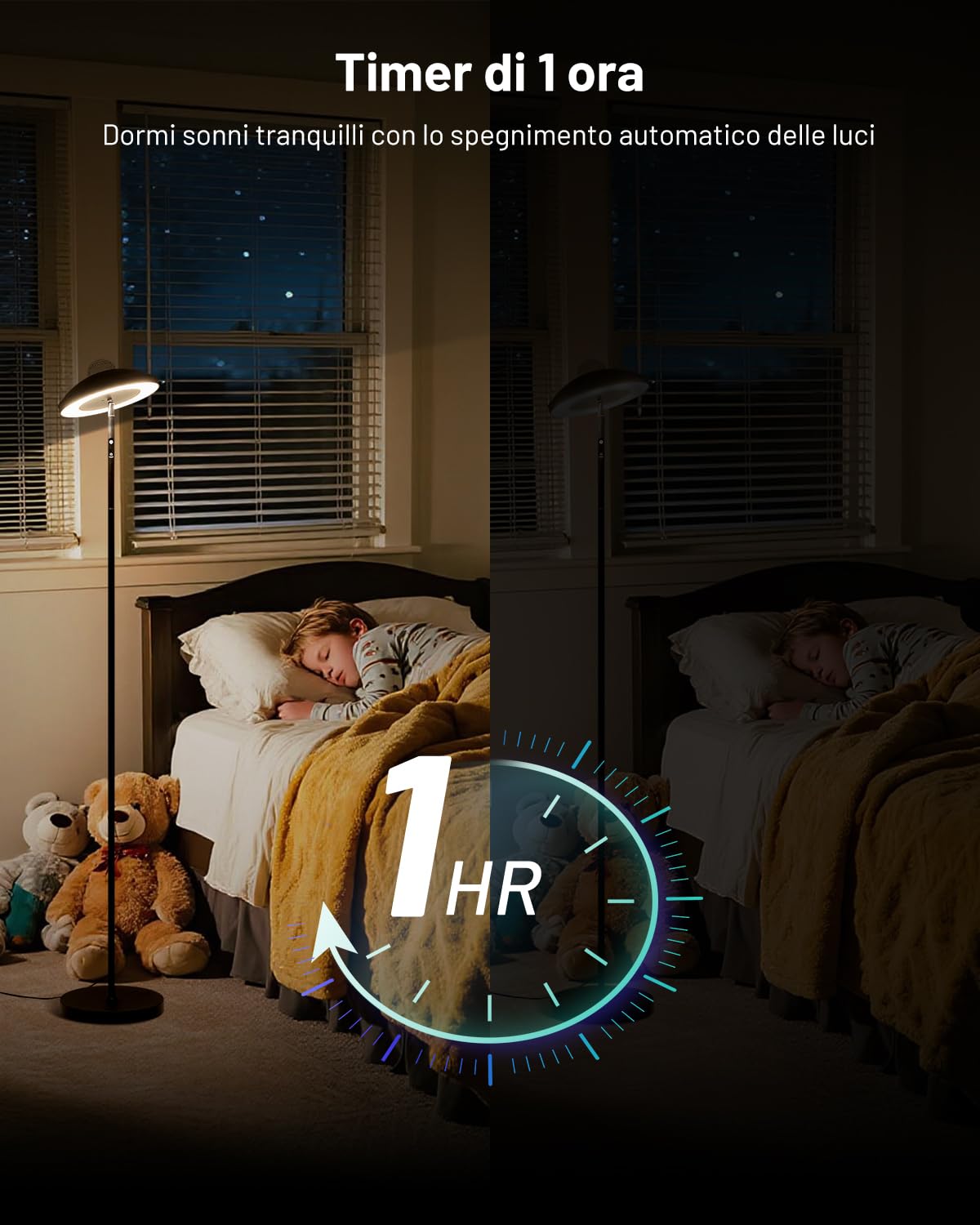 Lampada da Terra LED Dimmerabile con Proiettore Stellare RGB e Telecomando | Piantana da Terra 3000K-6000K, 15W 1300LM Floor Lamp Moderna, Lampada Angolare Nera per Camera da Letto, Soggiorno, Ufficio