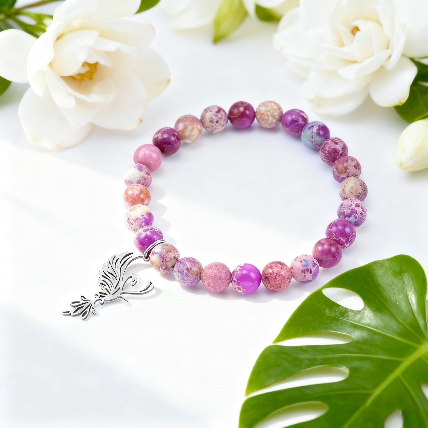 PARTNER Rising Phoenix Bracelet Firebird Jewelry Mythology Charm Pendant for Women Fantasy Jewelry Spiritual Gift for Bird Lovers Guardian Angel Protection Birthday Gift
