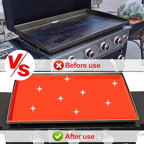 Miniatura 3 de Cubierta de plancha de 17 pulgadas, alfombrilla de plancha para Blackstone, funda protectora de silicona de 17 pulgadas, cubierta protectora de