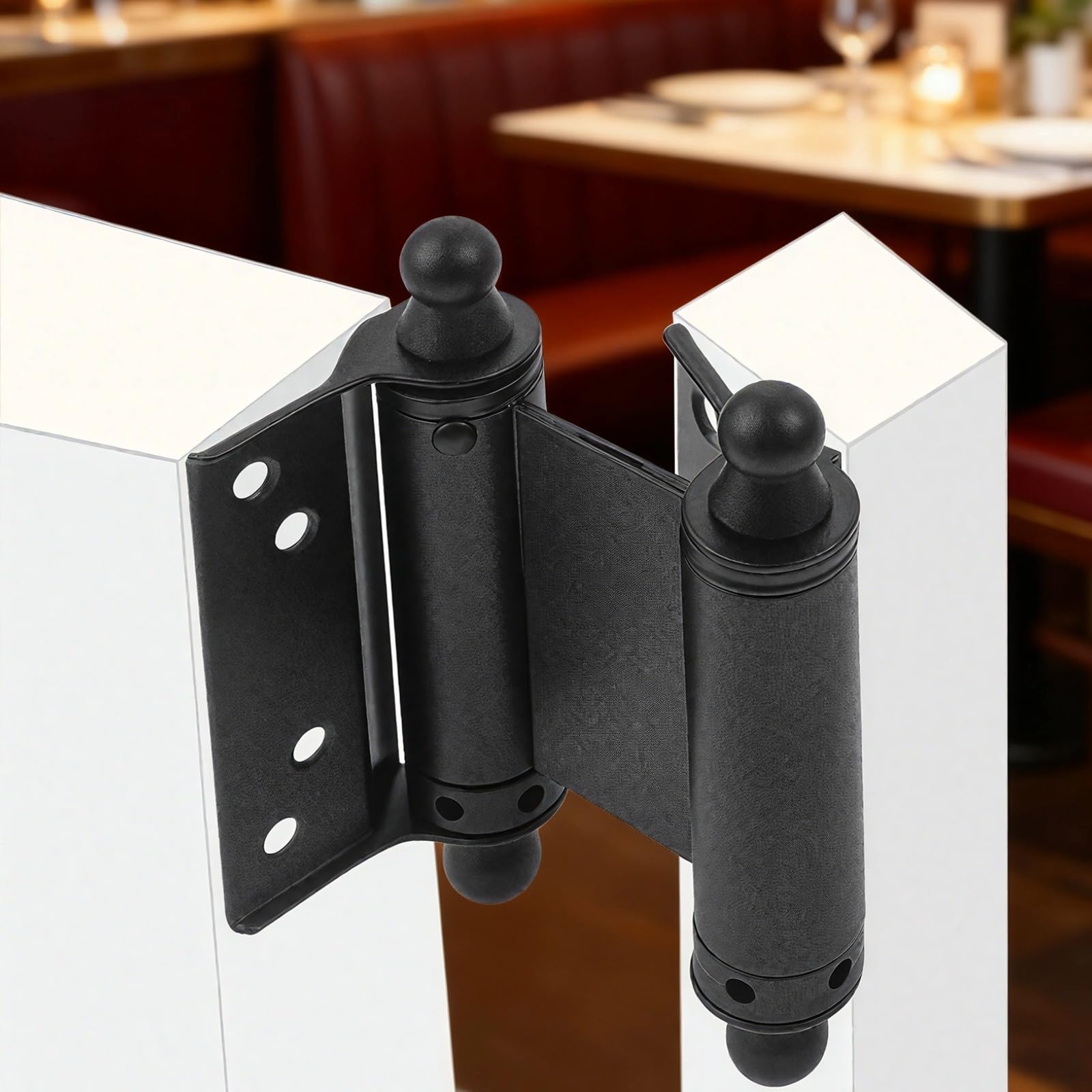 4 cerniere a molla a doppia azione da 10 cm, cerniere per porte a chiusura automatica con velocità di chiusura regolabile, cerniere in acciaio laminato a freddo per porte di bar, porte del salone