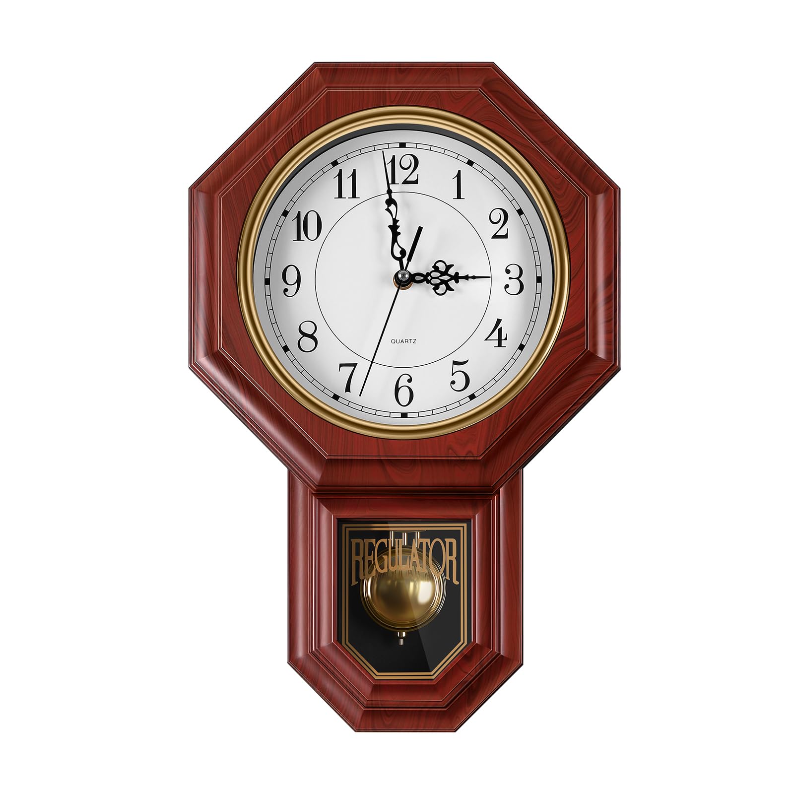 Amazon.com: KANEODOT Regulator Wall Clock with Pendulum