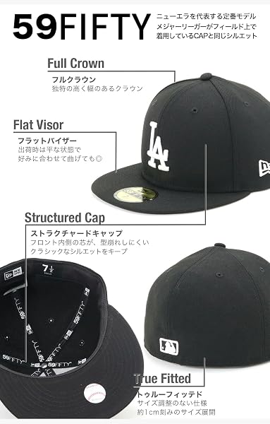[ニューエラ] フラットバイザーキャップ MLBドジャース 59 Fifty - 2