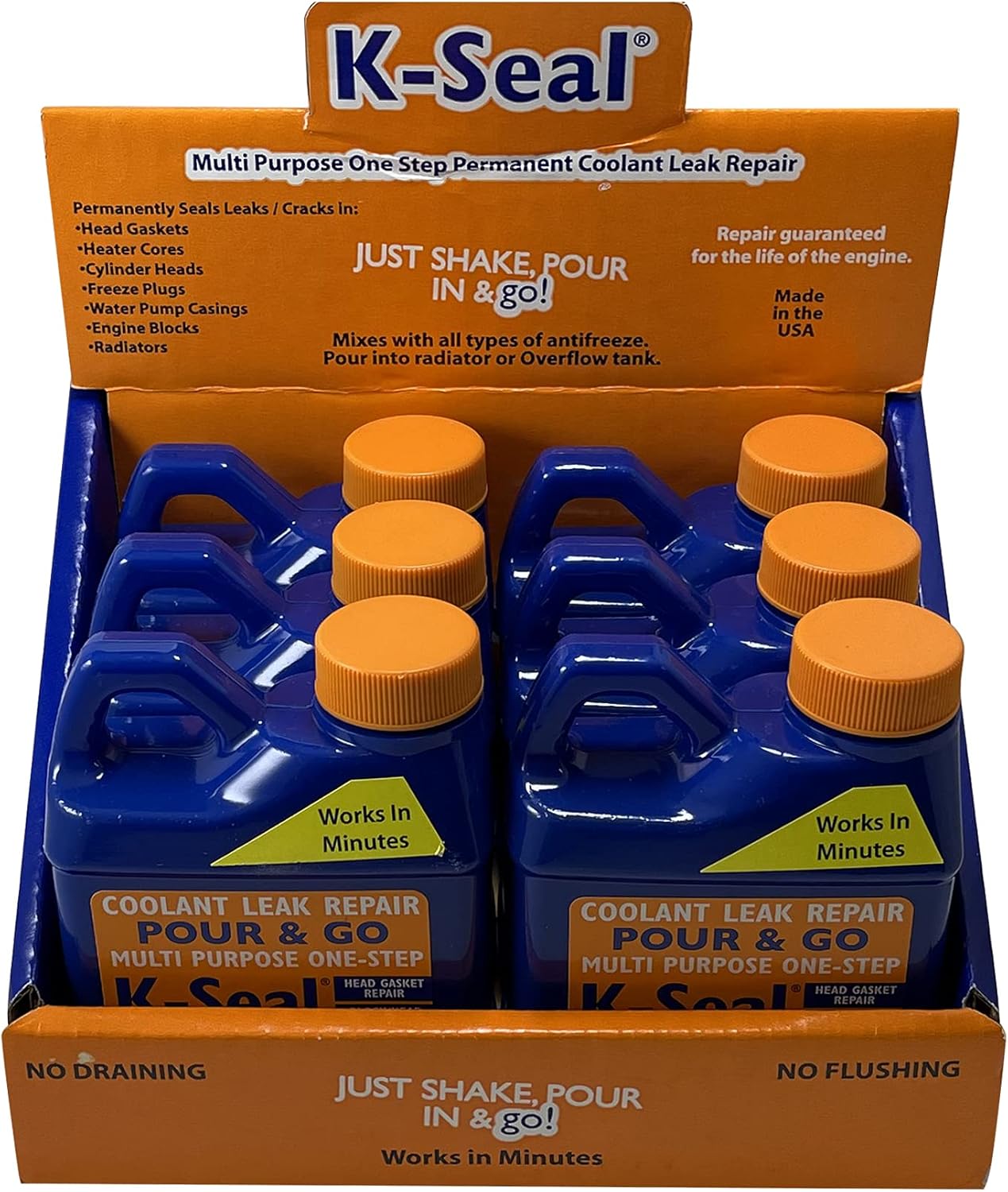 Sherco-Auto K Seal Multi Purpose One Step Permanent Coolant Leak Repair 8 oz Gasket Radiator