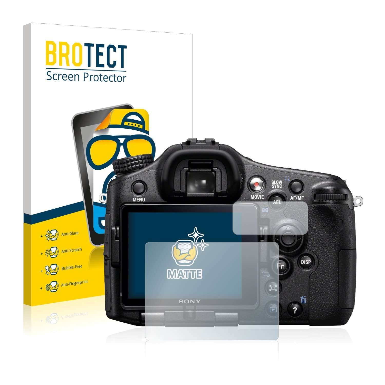 BROTECT Matte Schutzfolie Für Sony Alpha 77V – Entspiegelt, Kratzfest, 2 Stück