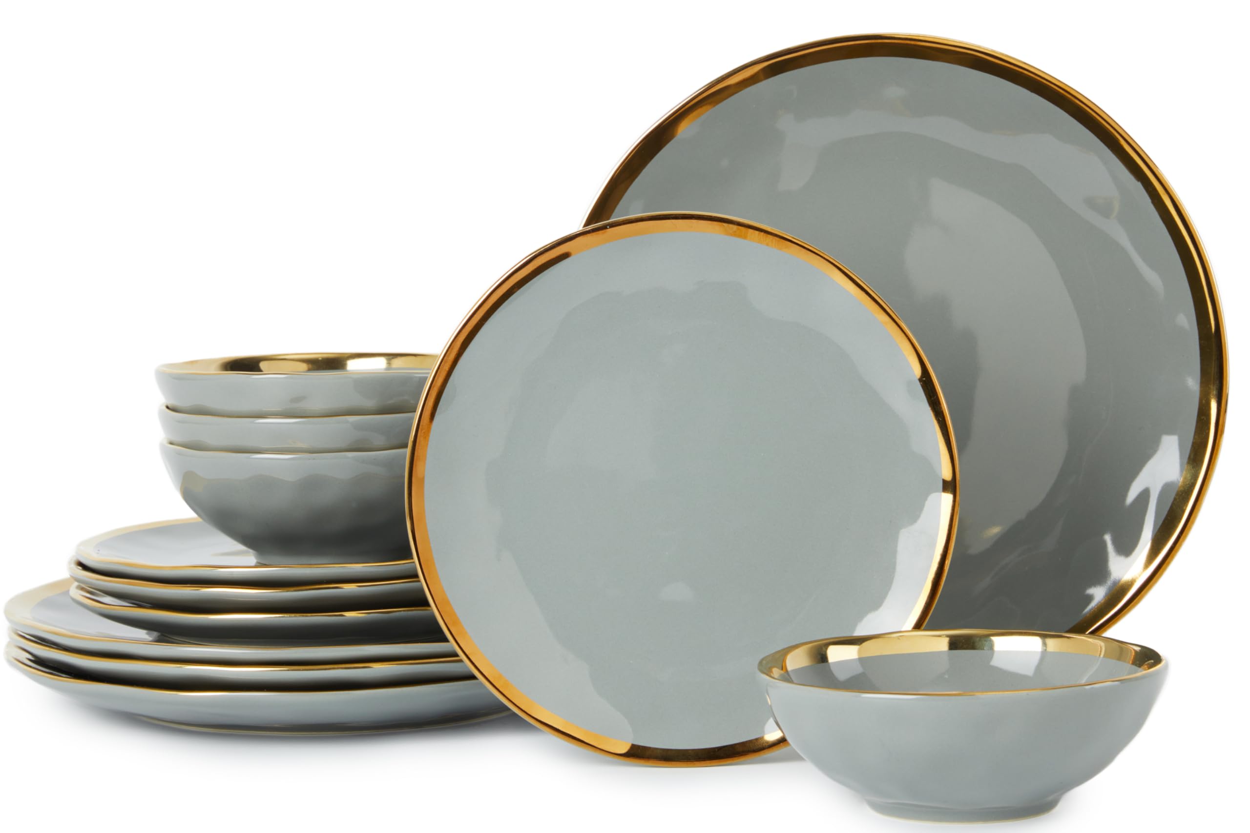 Amazon.com | Pokini Porcelain Luxury Dinnerware Sets, Modern