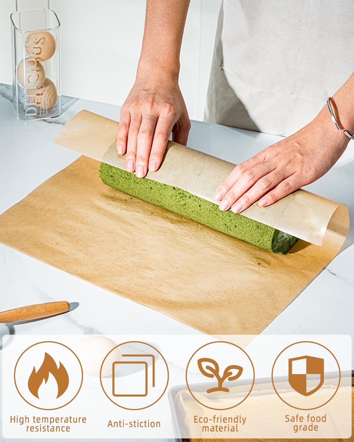 Carta Forno Senza PFAS - Rotolo 40cm X 15m Per Forno, Barbecue E Friggitrice Ad Aria