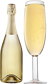 Oversized XL Giant 25oz Champagne Flute - Holds a Full Bottle of Champ - Made of Hand-Blown Glass NOT Plastic - Jumbo Glassware Fun for Bachelorettes, Bdays & Galentines - Valentines Day Gift for Her