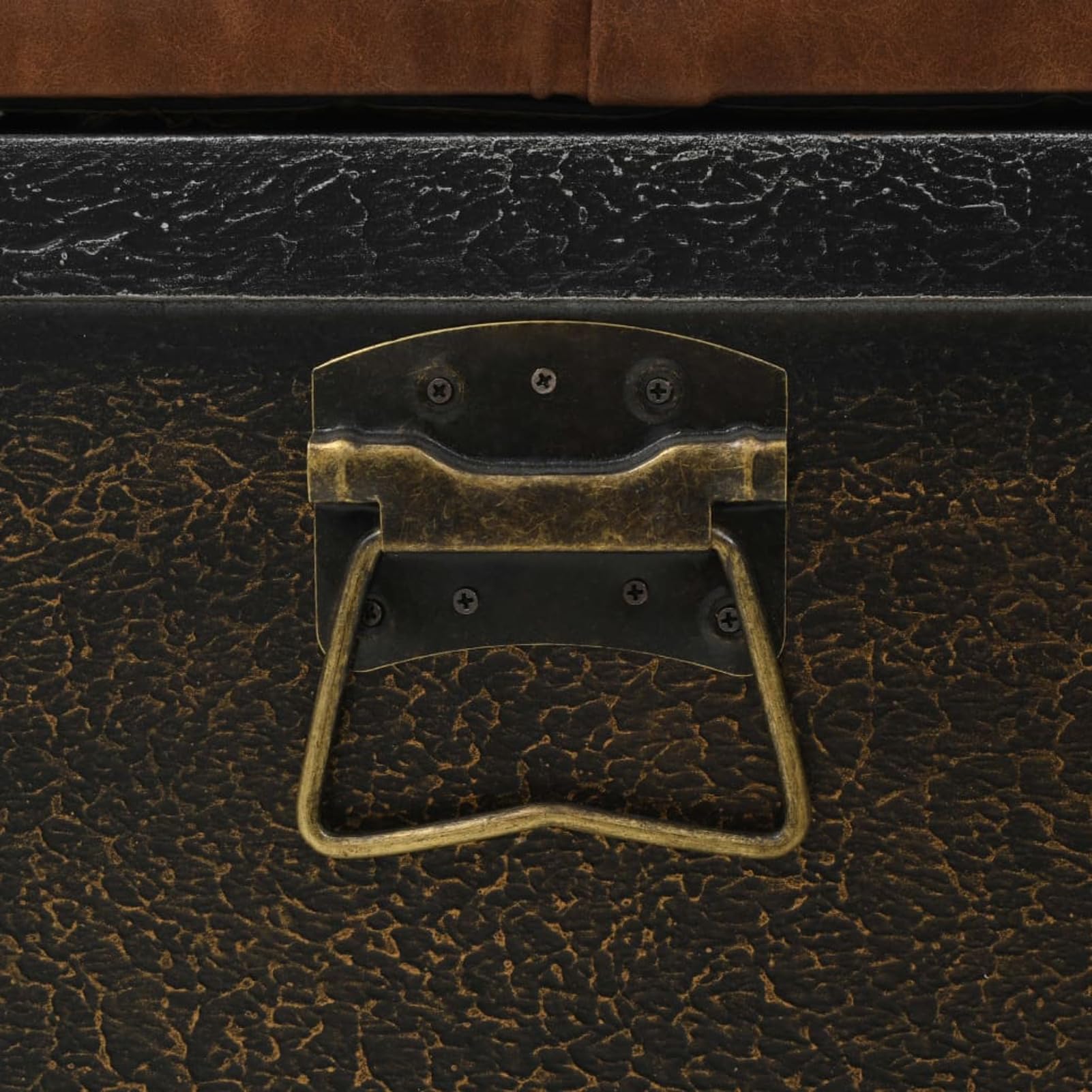LAPOOH Banco de almacenaje, Baul Almacenaje Dormitorio, Banco Pie De Cama, Baul con Asiento, Madera Maciza y Piel Sintetica 80,5x41x50cm