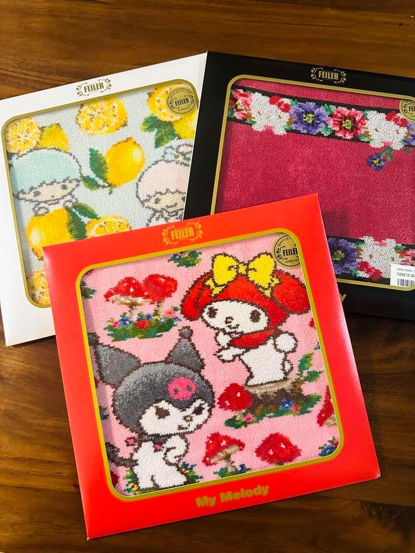 フェイラー・サンリオコラボ★タオルハンカチ3枚セット フェイラー コラボ ハンカチ 3点セット FEILER キャラクタータオル