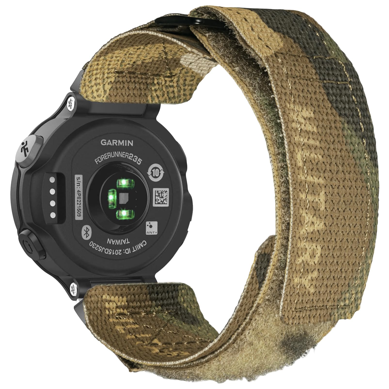Bracelet de montre de rechange robuste compatible avec Garmin 220/230/235/620/630/735XT/235 Lite Forerunner 235, pour homme et femme