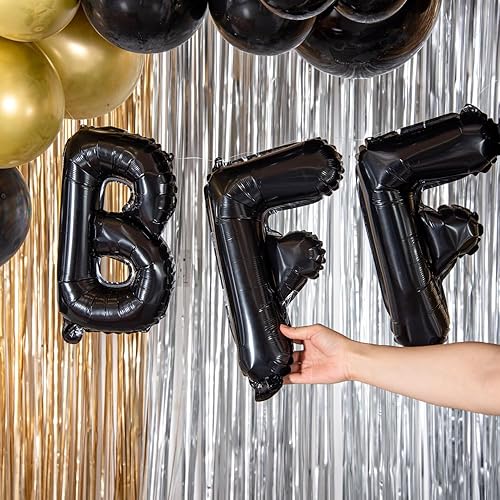 Miniatura 5 de Balloonify - Globo de letras de 16 pulgadas, 1 globo de fiesta reutilizable, letra "F", autosellado, globo metálico de aluminio dorado rosa,