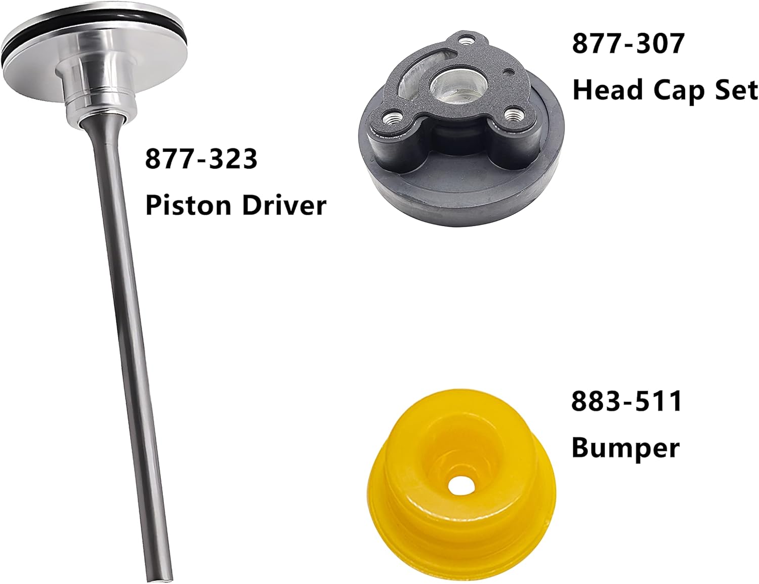 877-323 883-511 877-307 NR83A NR83A2 NR83A2(S) Framing Nailers Plunger Valve, Trigger Valve, Head Cap, Piston Driver and Bumper Kit