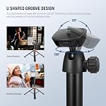 NEEWER Trépied téléphonique pour téléphone portable & Caméra avec télécommande, 62.9" Support de trapod Vlog avec support de téléphone, trépied caméra portable compatible avec Canon Sony DLSR GoPro, TS05