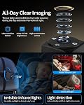 7" HD Caméra de voiture pour bébé à écran tactile - Moniteur de bébé de voiture, 1080p Ultra Vision nocturne, lumières infrarouges invisibles, 150° Angle large, Compatible avec Apple CarPlay, Installation facile, convient à la plupart des voitures
