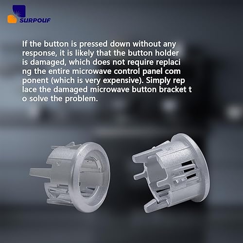 Miniatura 5 de W11116990 Soporte de botón para Whirlpool W10251250 KitchenAid Maytag Jenn-Air